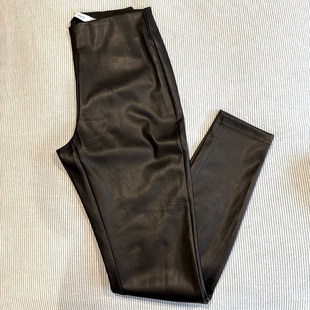 MANGO faux leather leggings